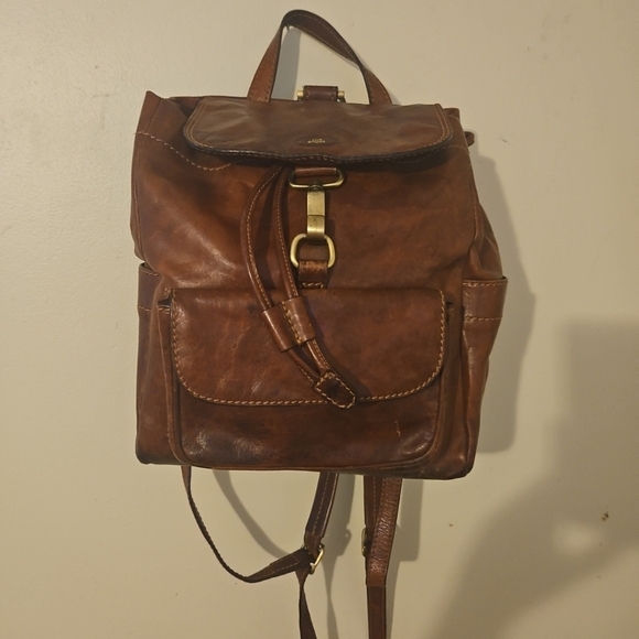 VintageThe Bridge Italy Genuine Leather Backpack - Picture 2 of 15